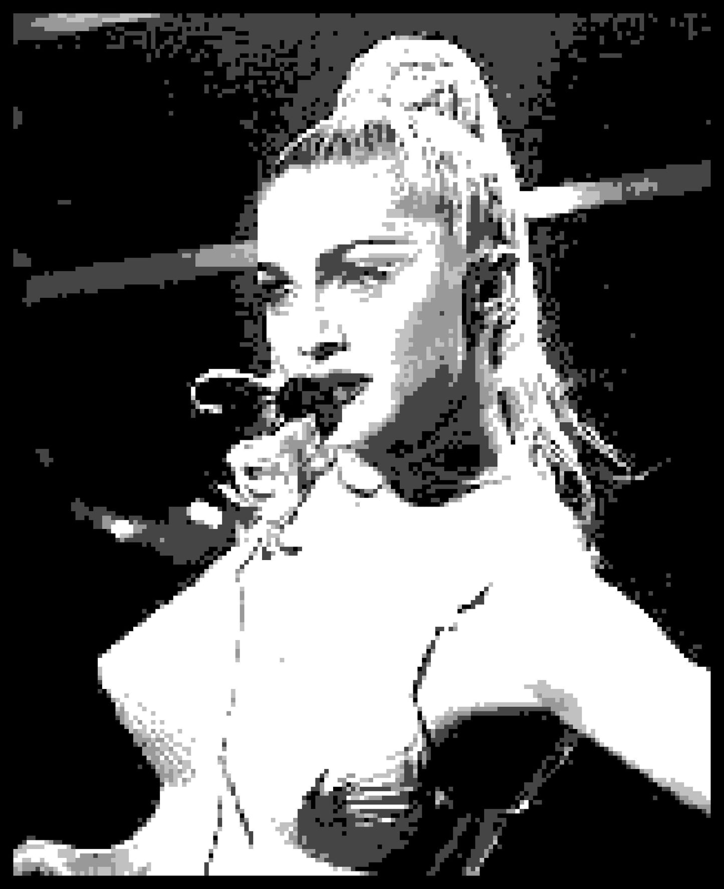 Celebrity Crochet Portrait Madonna - Tapestry Crochet Blanket Pattern