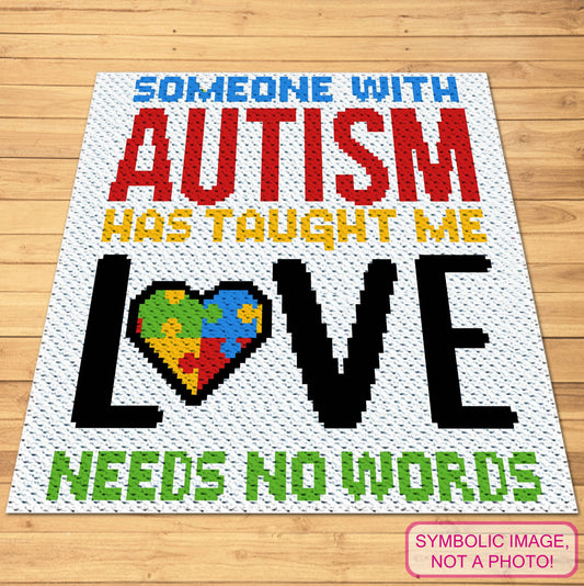 Crochet Autism - C2C Crochet Blanket Pattern, Crochet Puzzle Pattern