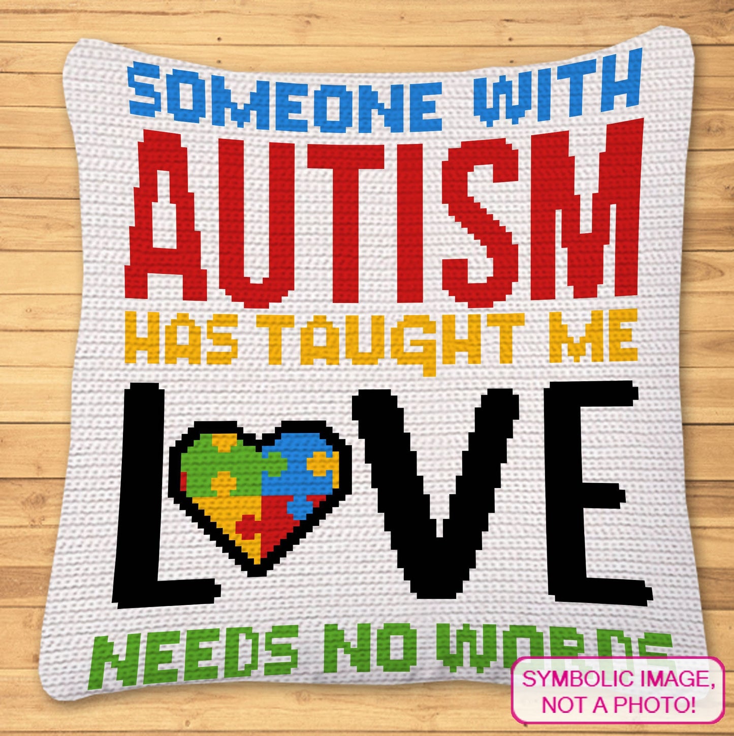 Crochet Autism - Crochet BUNDLE: C2C Crochet Puzzle Blanket Pattern and Crochet Pillow Pattern