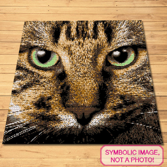 Crochet Tabby Cat - Tapestry Crochet Blanket Pattern