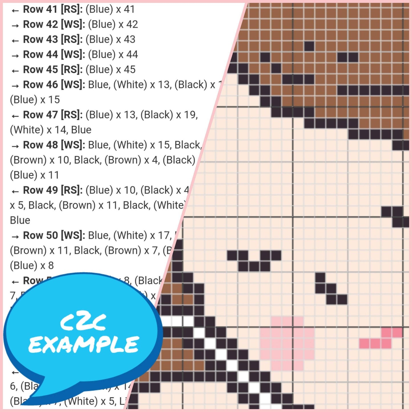Crochet Mom And Baby in a Heart - C2C Crochet Baby Blanket Pattern