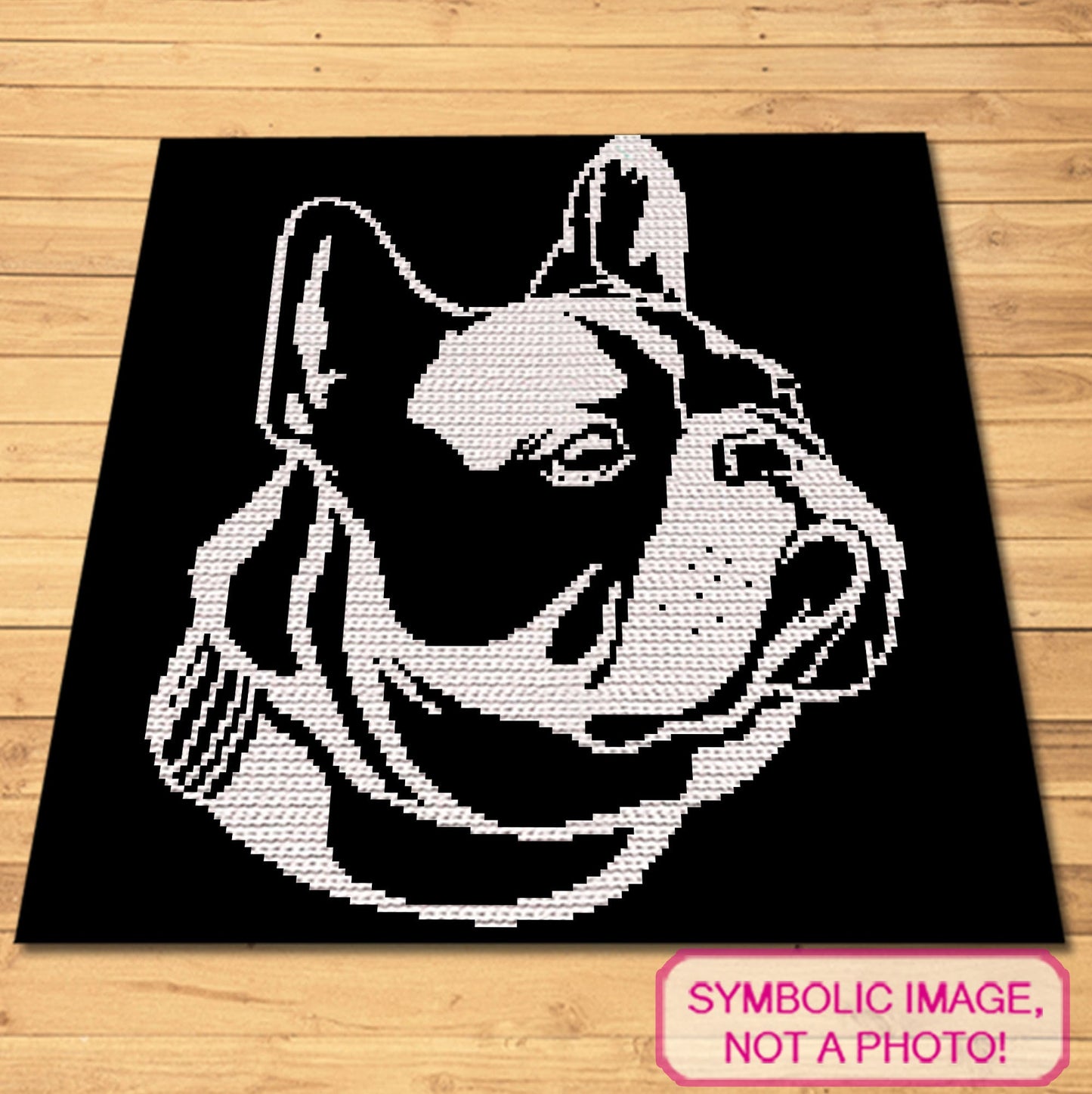 Crochet French Bulldog - Crochet BUNDLE: C2C Crochet Dog Blanket Pattern, Crochet Pillow Pattern