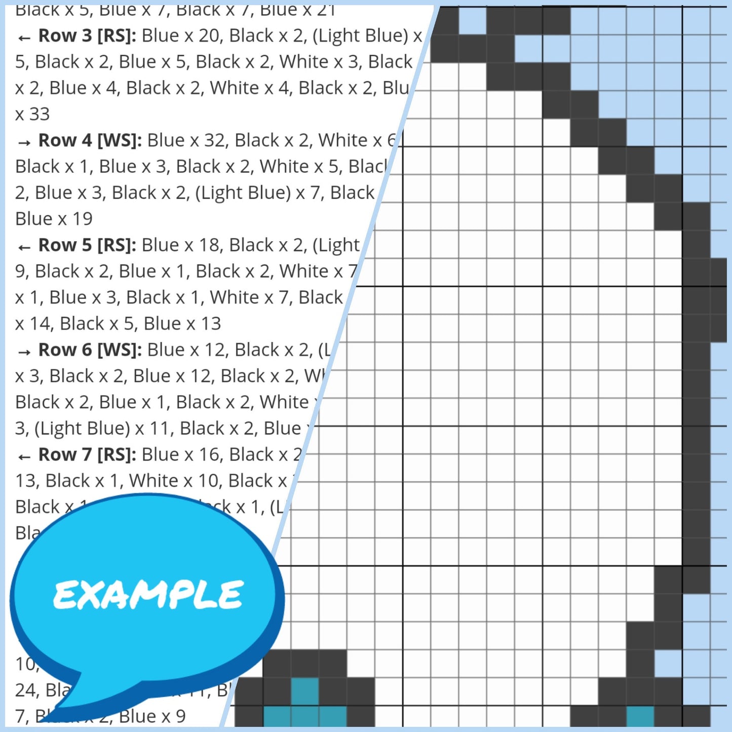 Crochet Elephant Blanket (Blue) - Tapestry Crochet Blanket Pattern and Crochet Pillow Pattern