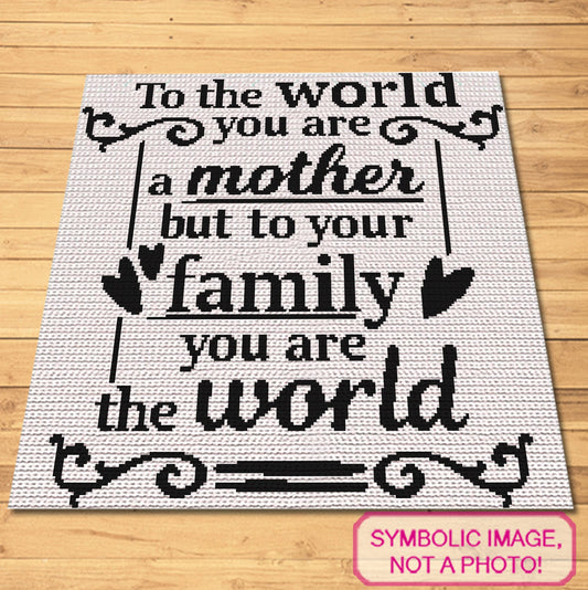 Crochet Mom the World - Tapestry Crochet Blanket Pattern