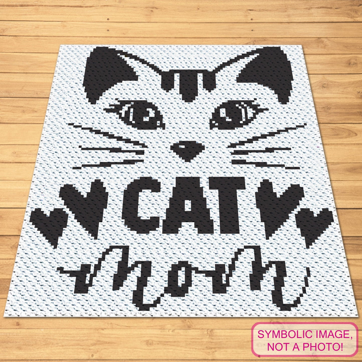 Crochet Cat Pattern - Cat Mom Crochet BUNDLE - Crochet Cat Pillow and Cat Afghan with Written Instructions.