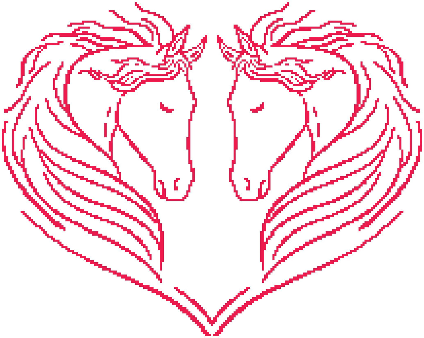 Crochet Horse Heart Pattern - Tapestry Crochet Blanket Pattern