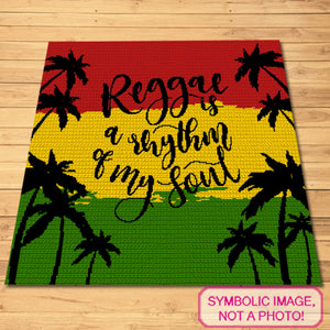 Summer Crochet Pattern (Reggae) - Crochet Rasta - Tapestry Crochet Blanket Patter