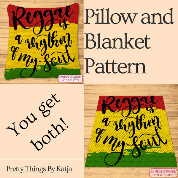 Summer Crochet Pattern - Crochet Rasta - Tapestry Crochet Blanket and Crochet Pillow Pattern