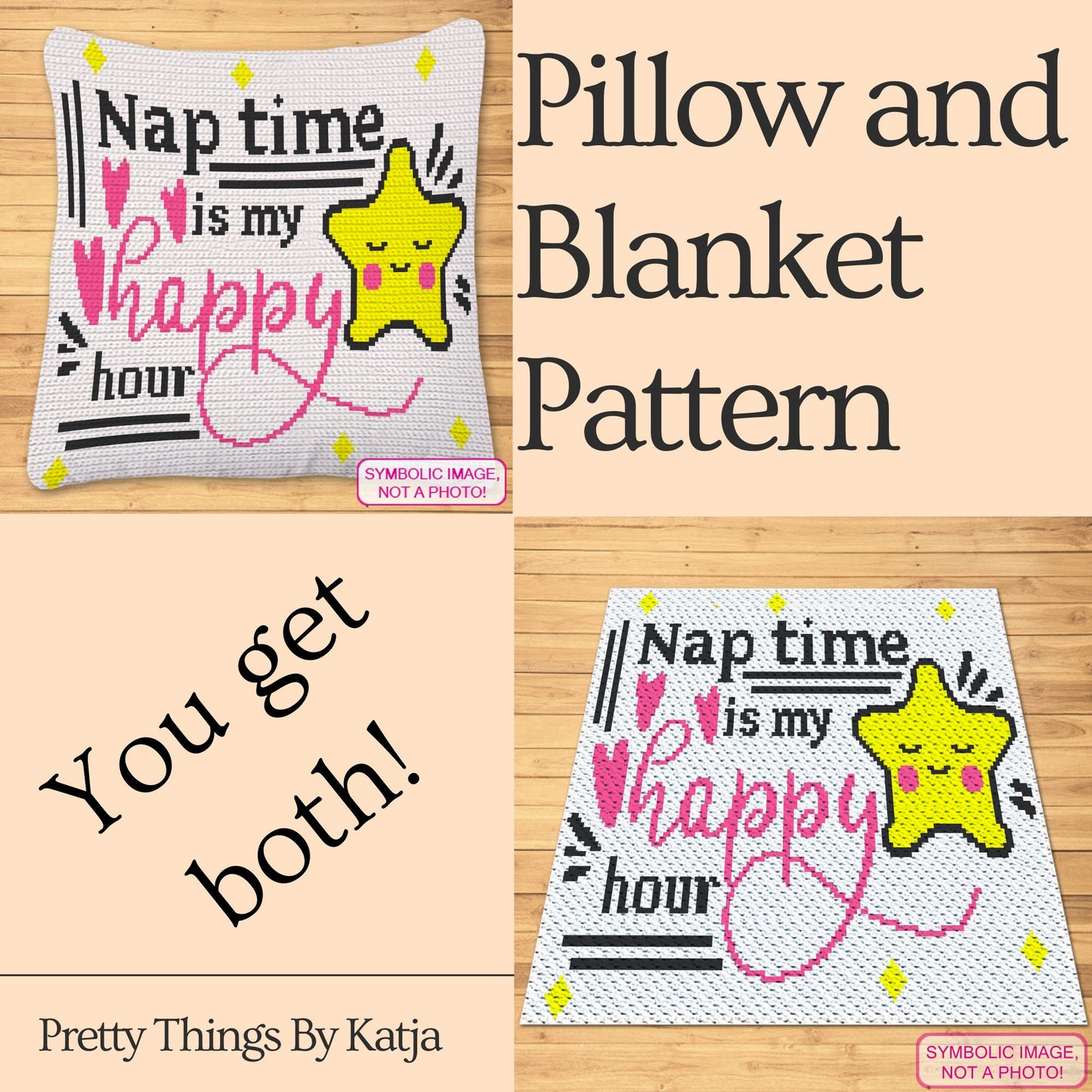 Happy Hour, Crochet Star Blanket - Crochet Baby Blanket, Crochet Star Pillow