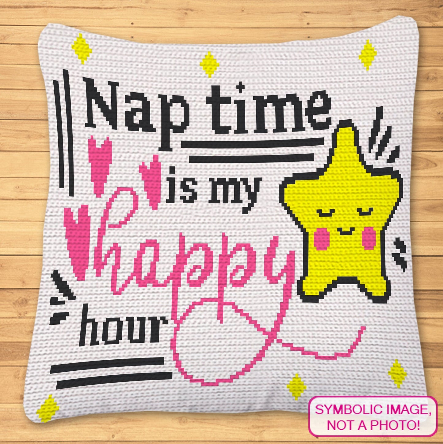 Happy Hour, Crochet Star Blanket - Crochet BUNDLE - Crochet Baby Blanket, Crochet Star Pillow