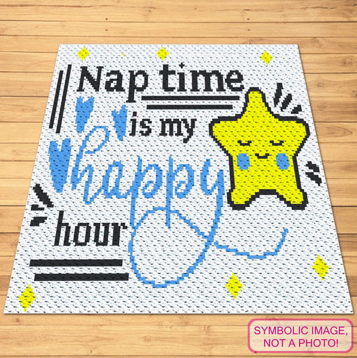 Happy Hour, Crochet Star Blanket - Crochet BUNDLE - Crochet Baby Blanket, Crochet Star Pillow