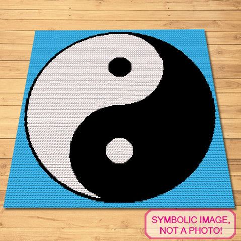 Crochet Yin Yang - Crochet Yoga - Tapestry Crochet Blanket Pattern