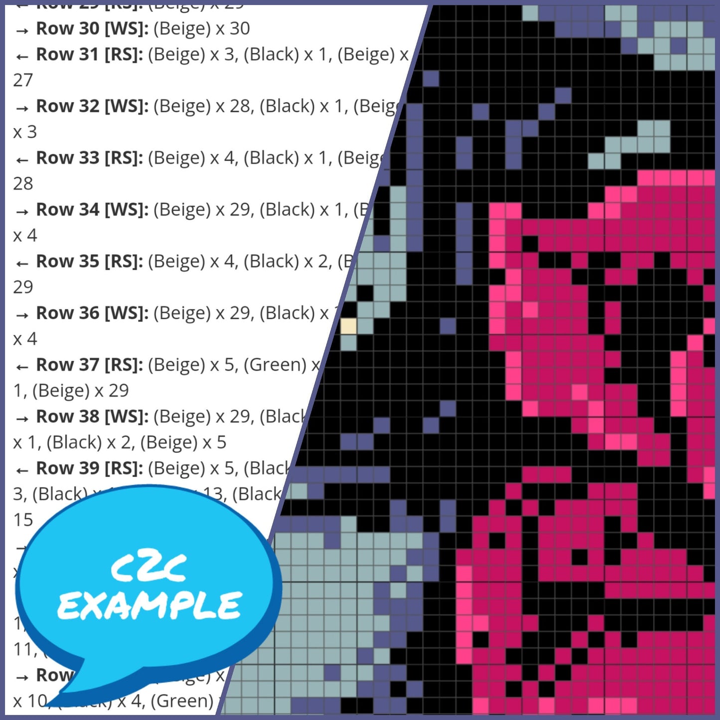 C2C Crochet Skull with Rose Pattern - C2C Halloween Crochet Blanket Pattern