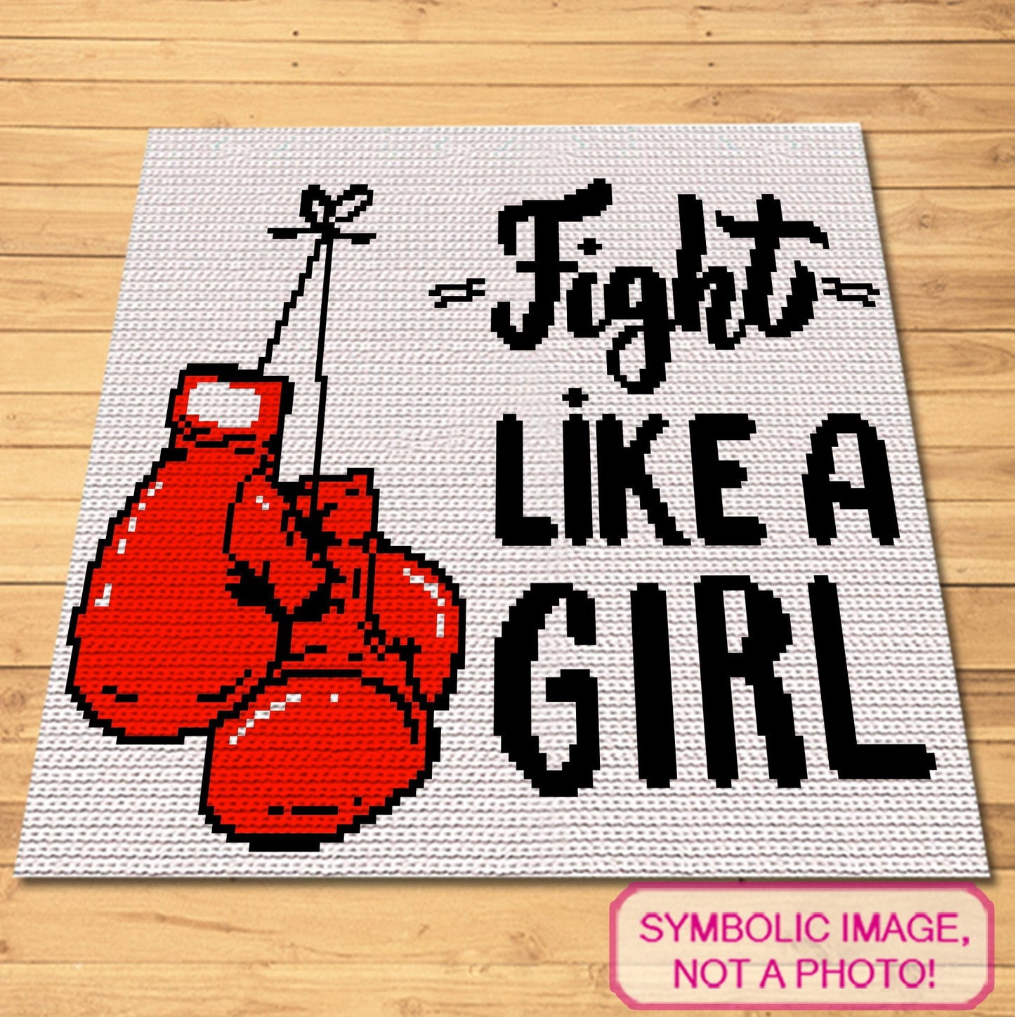 Feminist Crochet, Fight Like a Girl - Crochet Bundle - C2C Crochet Blanket Pattern, and Tapestry Crochet Pillow Pattern