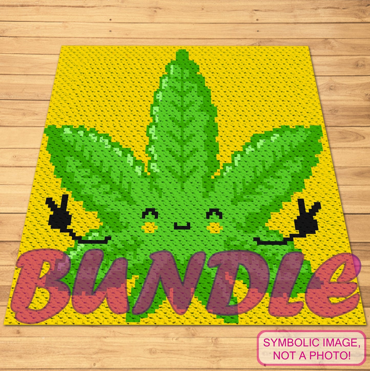 Crochet Marijuana Leaf - Hippie Crochet BUNDLE: C2C Crochet Blanket Pattern, Tapestry Crochet Pillow Pattern