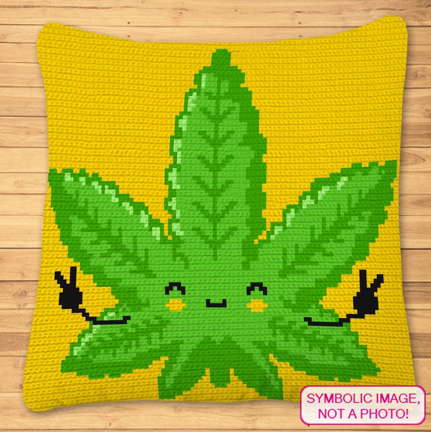 Marijuana Leaf Crochet Pattern - Crochet Rasta - Tapestry Crochet Blanket and Crochet Pillow Pattern