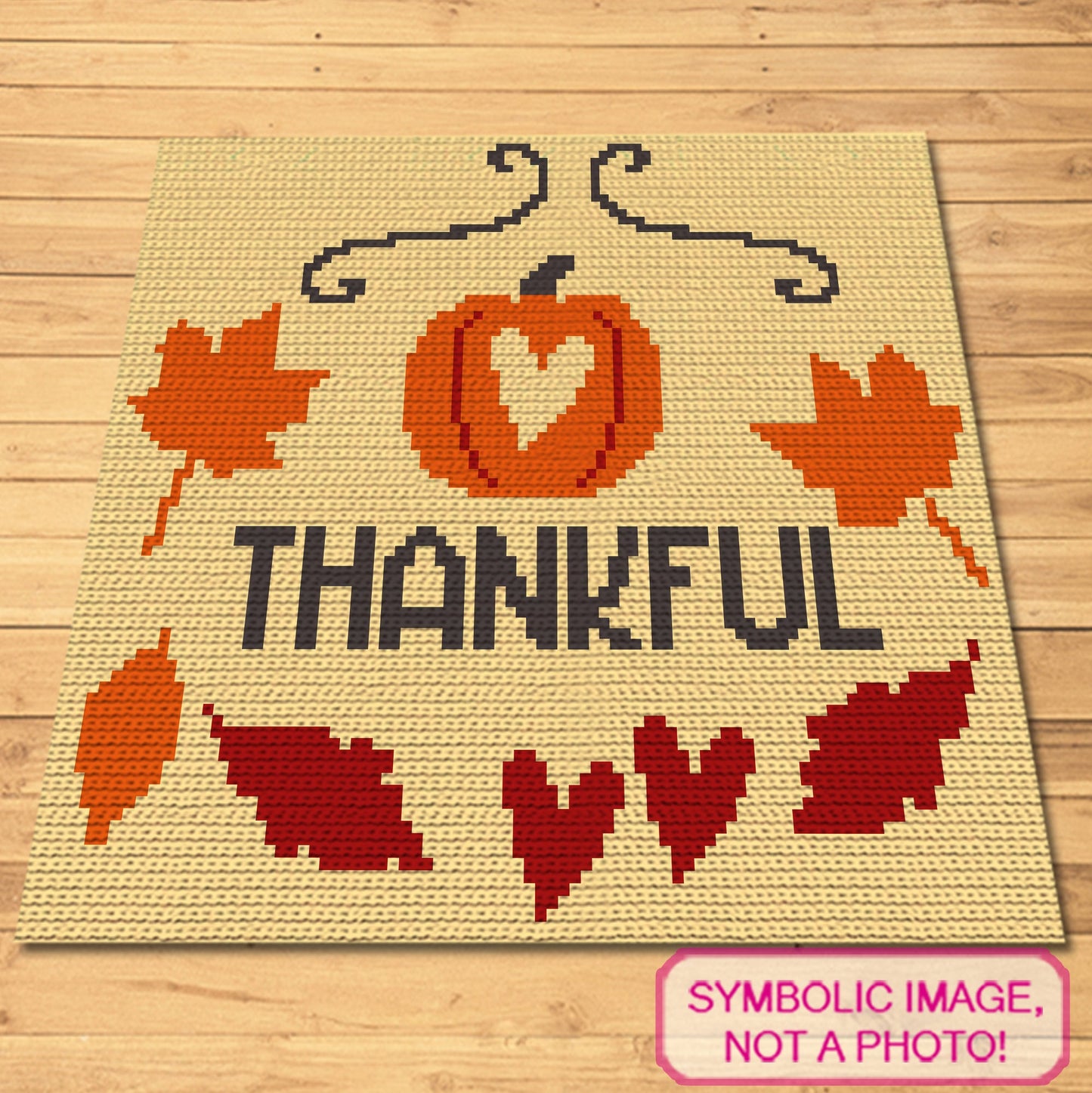 Thankful Thanksgiving Crochet Pattern, Crochet BUNDLE: C2C Crochet Blanket Pattern, Crochet Pillow Pattern