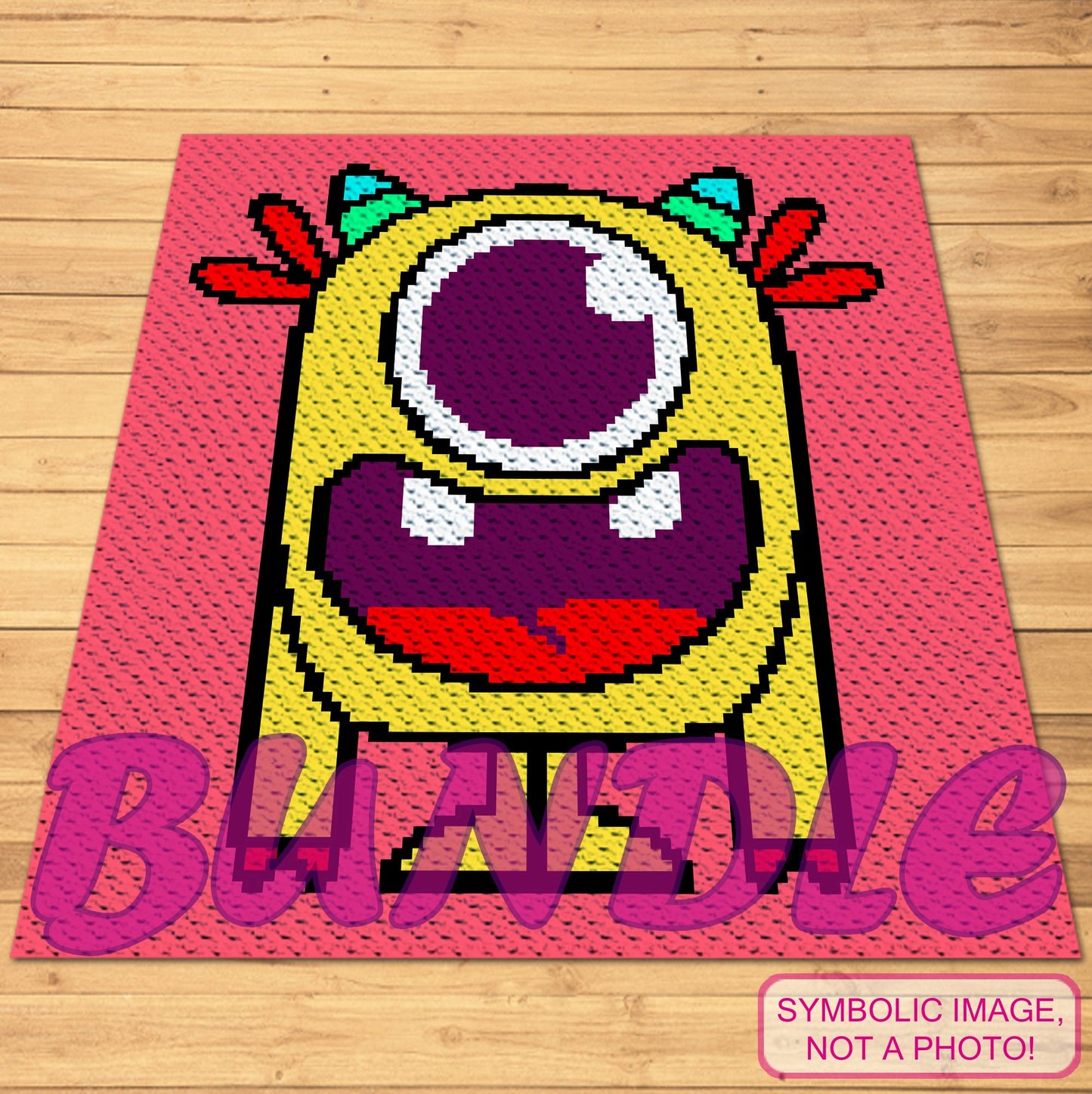 Crochet Yellow Monster - Crochet BUNDLE- C2C Blanket Pattern, and Tapestry Crochet Blanket and Crochet Pillow Pattern