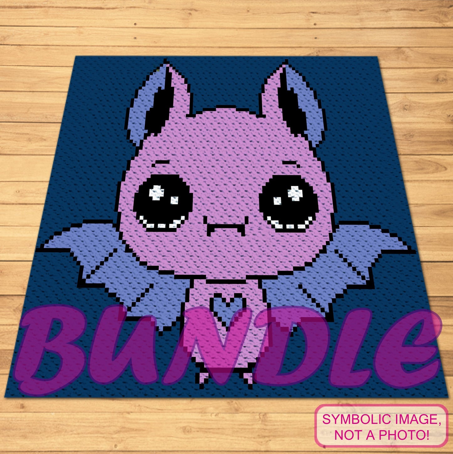 Crochet Halloween Bat Pattern- Crochet BUNDLE - C2C Crochet Pattern, and Tapestry Crochet Halloween Pillow