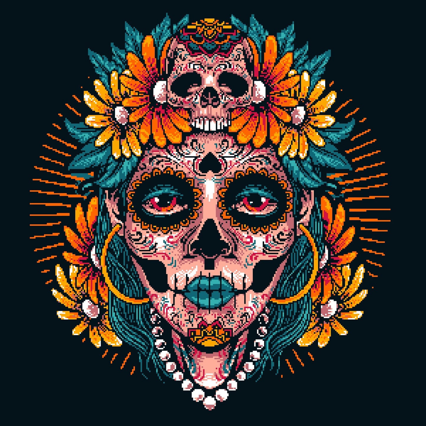 Dia De Los Muertos Crochet Blanket Pattern - Tapestry Crochet Blanket Pattern