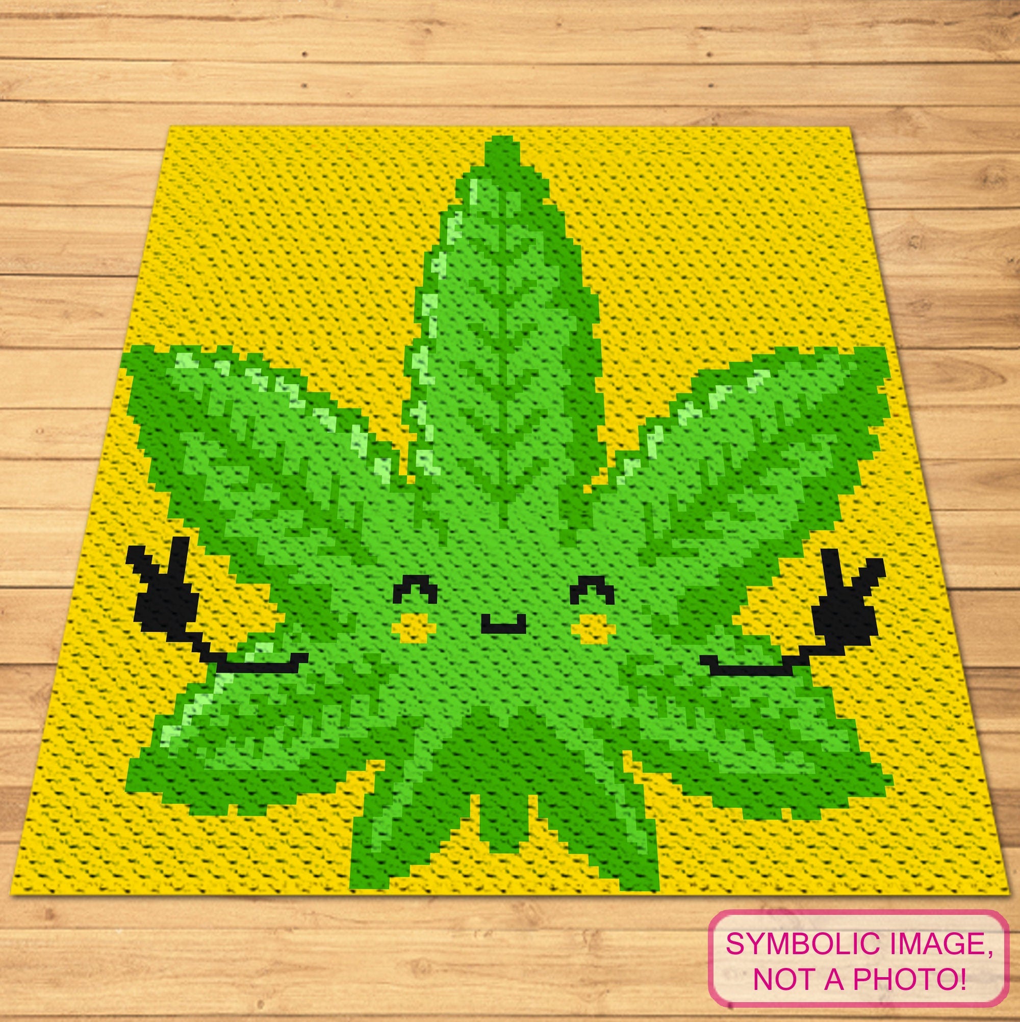 Crochet Marijuana Leaf - C2C Summer Crochet Pattern