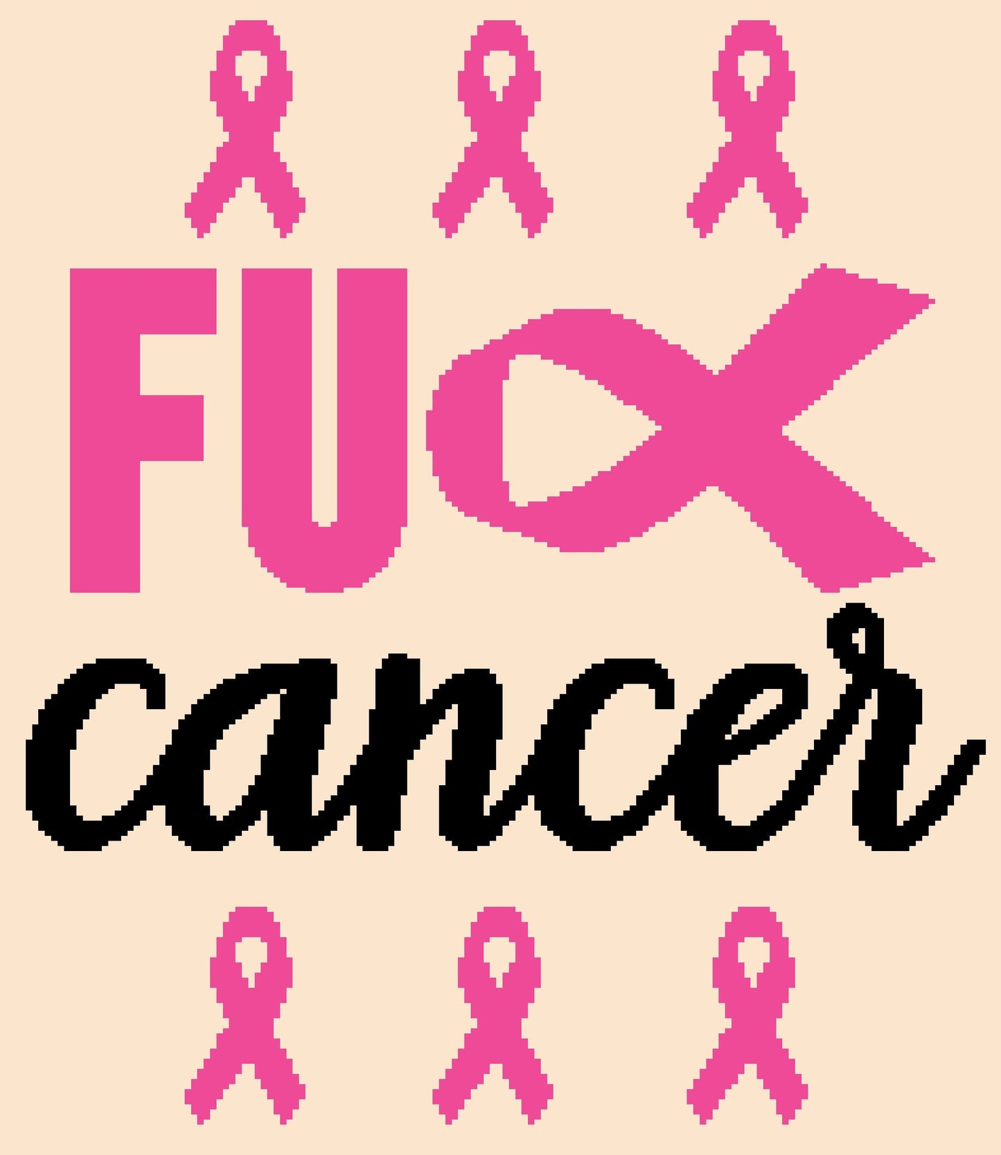 Fuck Cancer Crochet BUNDLE- Tapestry Crochet Blanket and Pillow Pattern