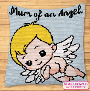 Mum Of An Angel - Tapestry Crochet Blanket Pattern, Crochet Pillow Pattern