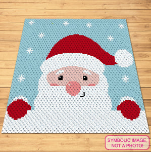 Crochet Santa Pattern is a C2C Graphgan Pattern with Written Instructions, PDF Digital Files. Click to learn more!