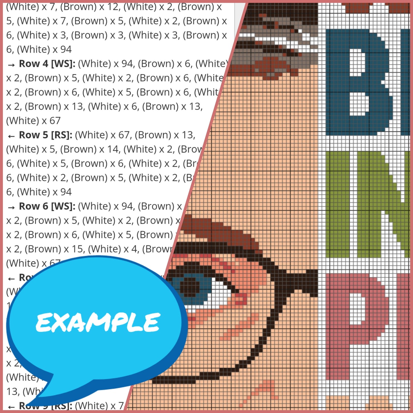 RBG Crochet is a Graphgan with Written Instructions, PDF Download. This is a Tapestry Crochet Blanket Pattern with Written Instructions. Click Here For More!