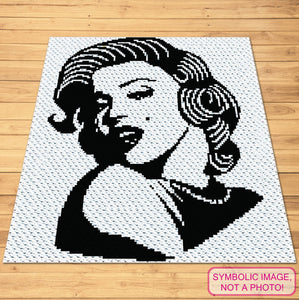 Dive into the golden age of Hollywood with my Marilyn Monroe Crochet Blanket Pattern. This monochrome design showcases Marilyn's iconic portrait, blending vintage charm and modern crafting. Perfect for crochet enthusiasts and Marilyn fans alike. 

Search your favorite patterns in my Shop - Pretty Things By Katja, purchase the one you love, and start creating your own black-and-white masterpiece today. Buy the pattern and start your crochet journey with Marilyn's timeless elegance!