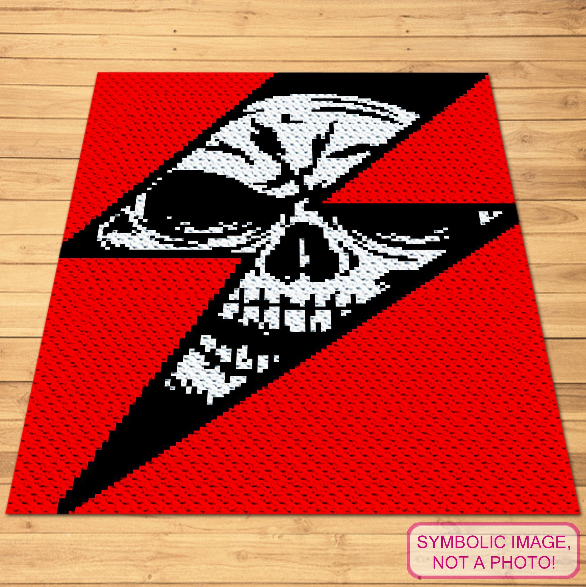 Transform your home into a haunted haven with my Halloween Crochet Blanket Pattern! Let the skull in a lightning design give your space an eerie allure. Dive into the art of crochet and create a chillingly captivating blanket that will enchant all who see it. Don't miss your chance to weave a little Halloween magic — click to download the pattern now and start crocheting. 