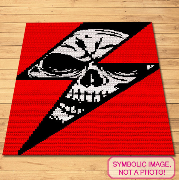 Get your hooks ready for a hauntingly delightful project! My Halloween Crochet Blanket  and Pillow Pattern features a stunning skull in lightning. Warm and wickedly wonderful, this Pattern will make the perfect addition to your eerie autumn nights. Grab the design now and embark on a bewitching crochet journey! 
