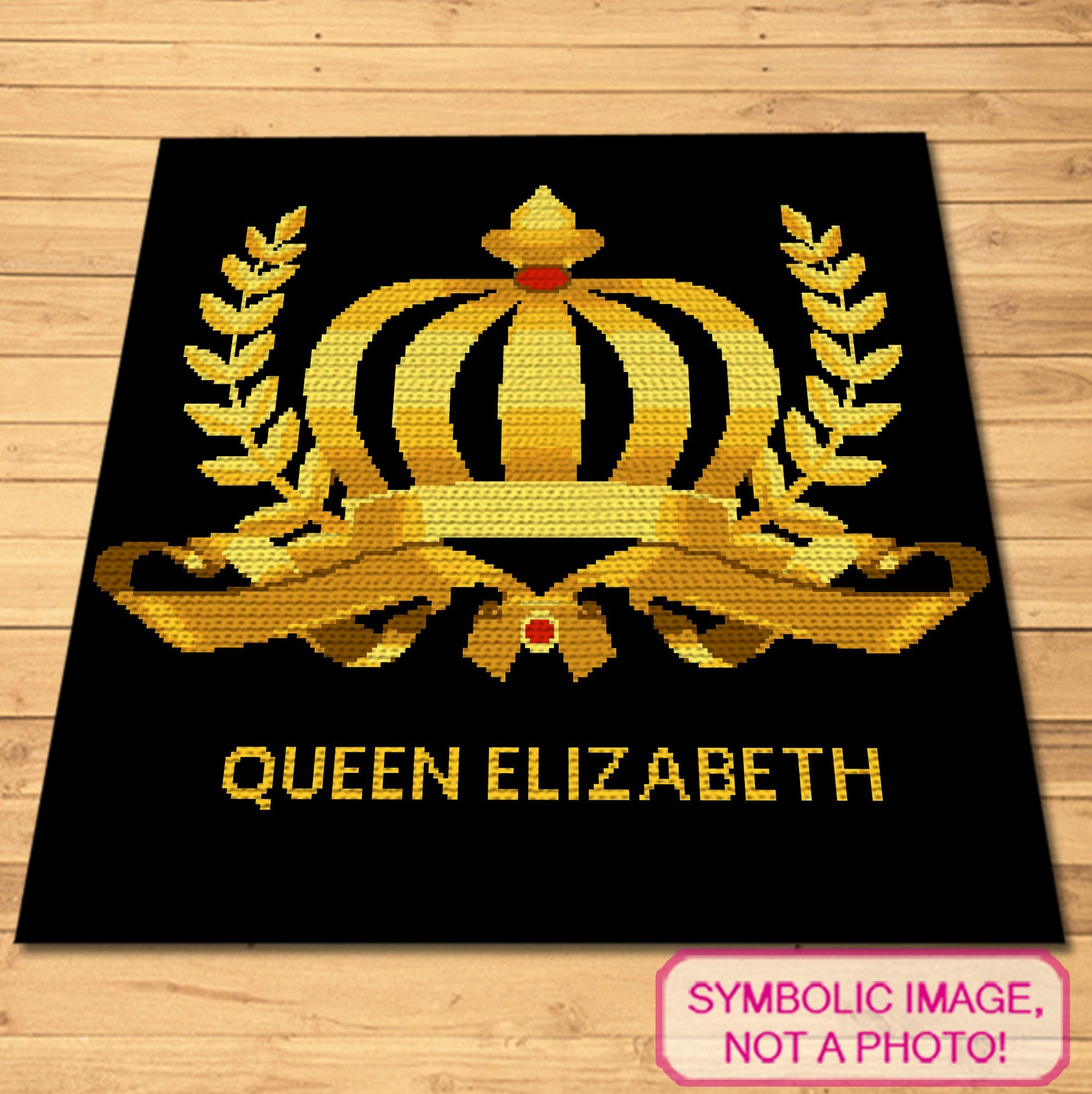 Crochet Queen Elizabeth Pattern is a Graph Pattern with Written Instructions for Crochet Blanket, PDF Digital Files. Click to learn more!