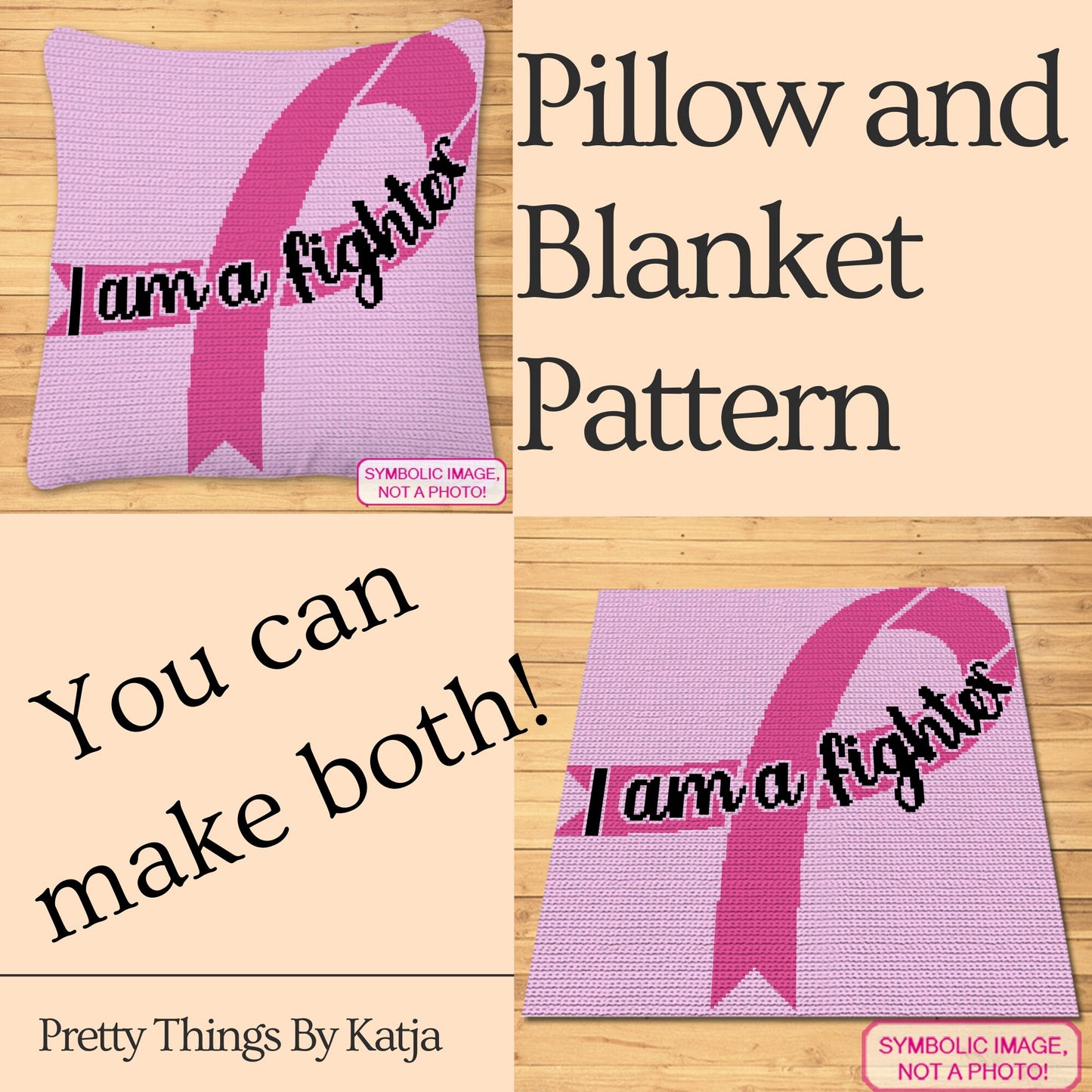 Wrap yourself in the warm embrace of inspiration and resilience with my remarkable 'I Am A Fighter' Crochet Pattern BUNDLE for Cancer Survivors. Each stitch carries the message of Strength, Hope, and the Power to overcome adversity. Craft a Pillow or a Blanket that reflects your journey and spreads a message of courage. Click to learn more!
