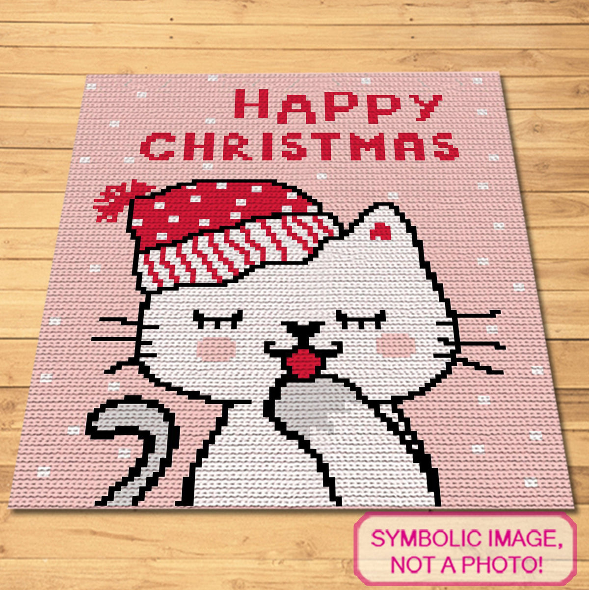 Christmas Crochet Patterns - Crochet BUNDLE - C2C Cat Crochet Pattern, Christmas Crochet Pillow Pattern - Christmas Crochet Blanket Pattern
