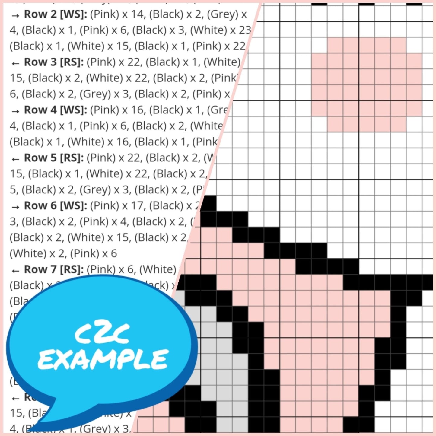 Christmas Crochet Cat Pattern - Cute C2C Blanket Pattern