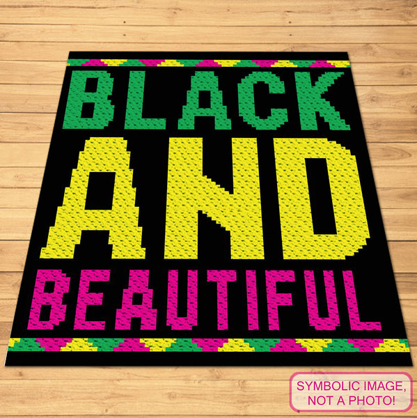 Black and Beautiful - C2C Crochet Blanket Pattern