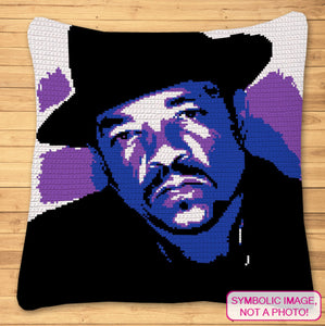 Celebrate the iconic Ice T with this detailed SC Crochet Blanket Pattern!

Perfect for fans of the legendary rapper and actor, this Single Crochet Pattern captures his unmistakable look with clean lines and bold contrasts. Designed for intermediate crocheters, the pattern is easy to follow and allows you to create a stunning tribute to Ice T, whether as a wall hanging, throw, or unique gift. 
Click to learn more!