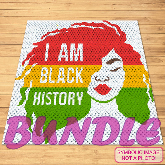 BLM Crochet Pattern BUNDLE- Weaving passion & change! African-inspired, vibrant pattern. Spread awareness with each stitch. This BUNDLE includes a C2C Afghan Pattern and Tapestry Crochet Blanket and Pillow Pattern with Written Instructions, PDF Digital Files. Click to learn more!