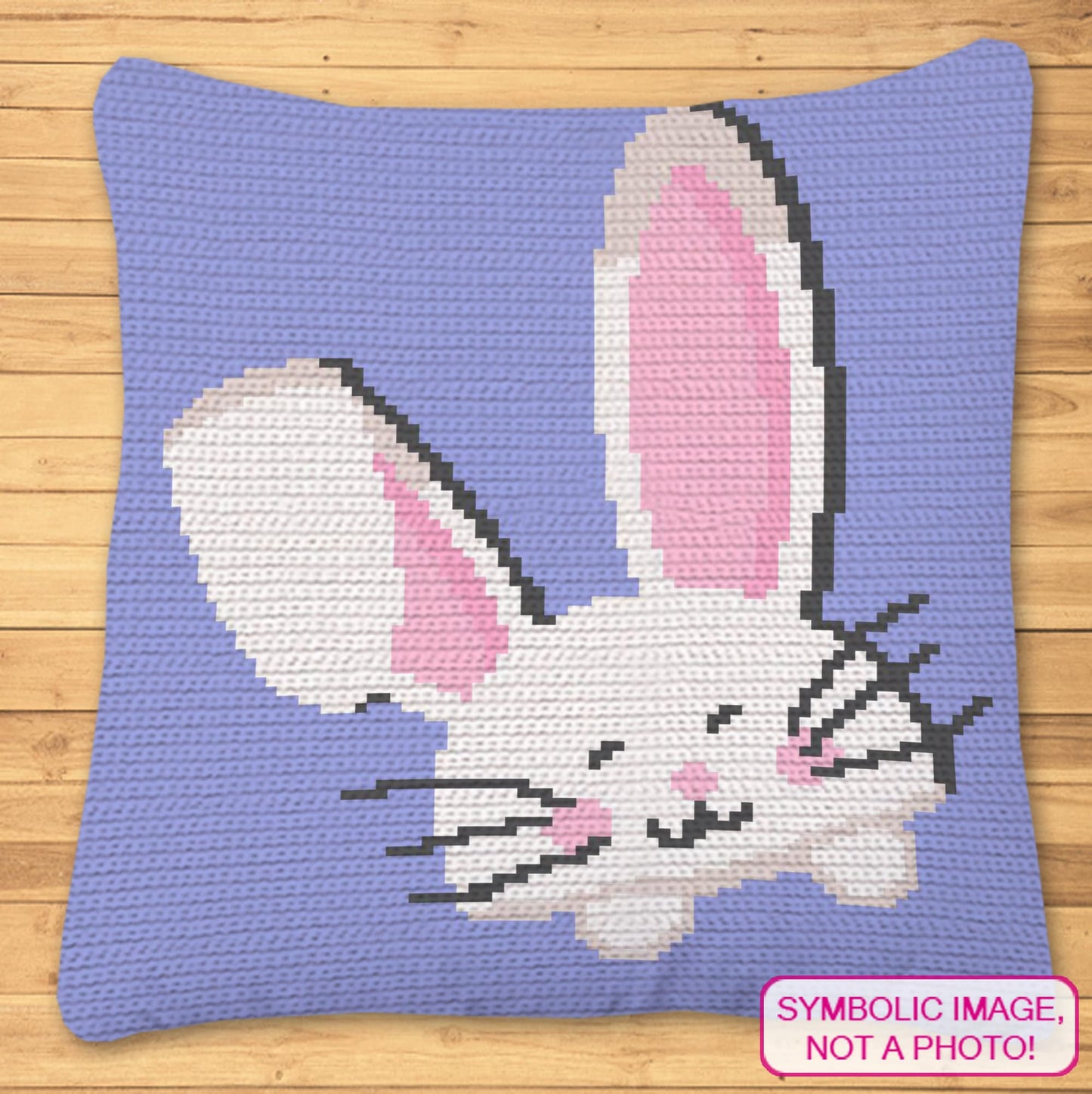 Crochet Bunny Pattern - Easter Crochet Pillow Pattern