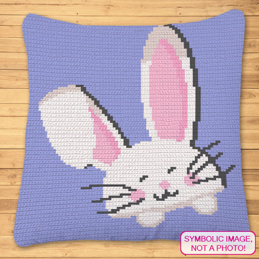 Crochet Bunny Pattern - Easter Crochet Pillow Pattern