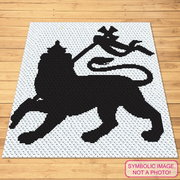 Crochet Lion Of Judah is a Crochet BUNDLE, a Graph Pattern with Written Instructions for a C2C Crochet Blanket Pattern, and a Tapestry Crochet Pillow; PDF Digital Files. Click to learn more!