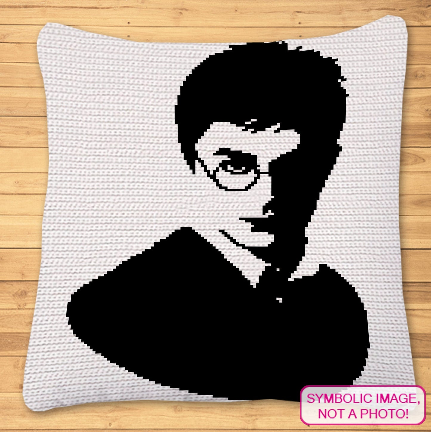 Crochet Harry Potter BUNDLE - Crochet Celebrity Daniel Radcliffe, is a Crochet BUNDLE, a Graph Pattern with Written Instructions for a C2C Crochet Blanket Pattern, and a Tapestry Crochet Pillow; PDF Digital Files. Click to learn more!
