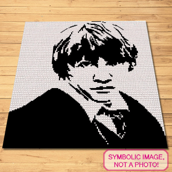 Harry Potter Patterns - Ron Weasley - Crochet Celebrity Rupert Grint a Graph Pattern with Written Instructions for a Tapestry Crochet Blanket and Pillow Pattern; PDF Digital Files. Click to learn more!